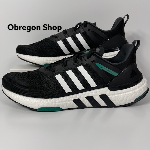 adidas Other - ADIDAS EQUIPMENT PLUS BLACK WHITE GREEN MENS RUNNING SHOES SIZE 10 BOOST NEW